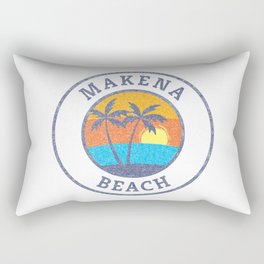 Makena Beach, Maui Faded Classic Style Rectangular Pillow