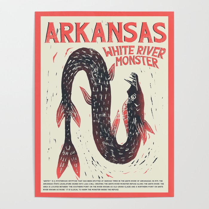 Arkansas White River Monster Poster
