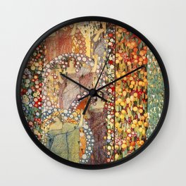 Classical Spring Floral Garden of Galileo Chini by Giorgio Kienerk Wall Clock | Lilies, Red, Floral, Wildflowers, Williammorris, Italian, Flowers, Sunflowers, Daisies, Poppies 