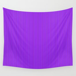 White Vertical Lines On A Purple Background, Line Pattern Wall Tapestry