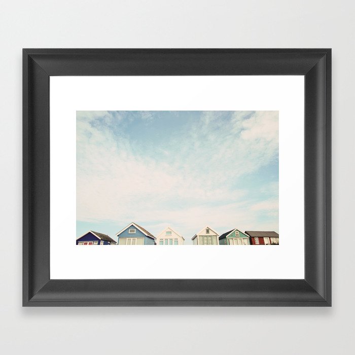 Beach Hut Sky  Framed Art Print