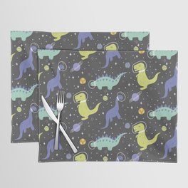 Cute Dinosaurs in Space Placemat