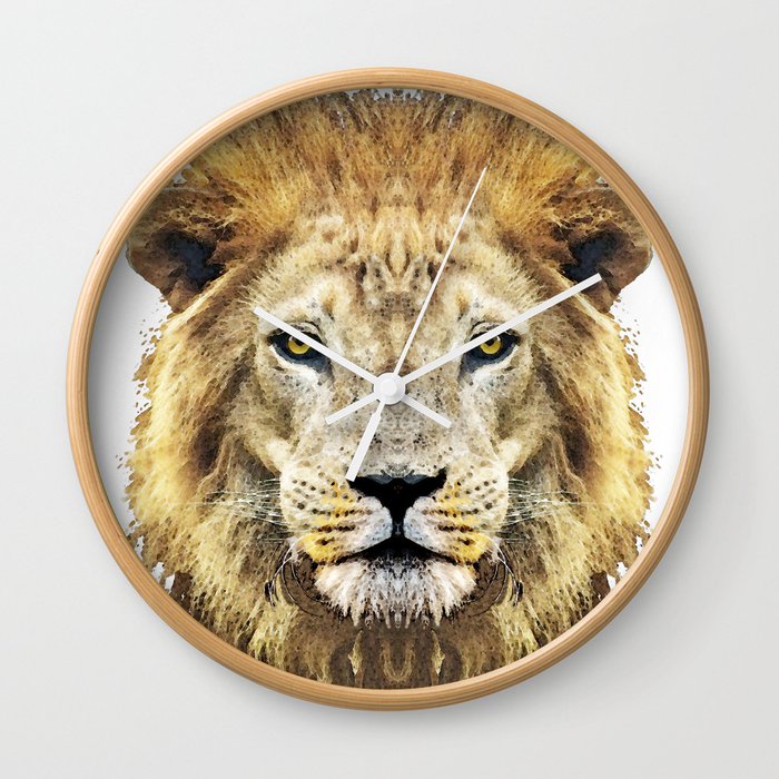 King Of The Jungle Lion - Lions Animal Print Art Wall Clock