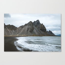 Iceland Mountain Beach Canvas Print