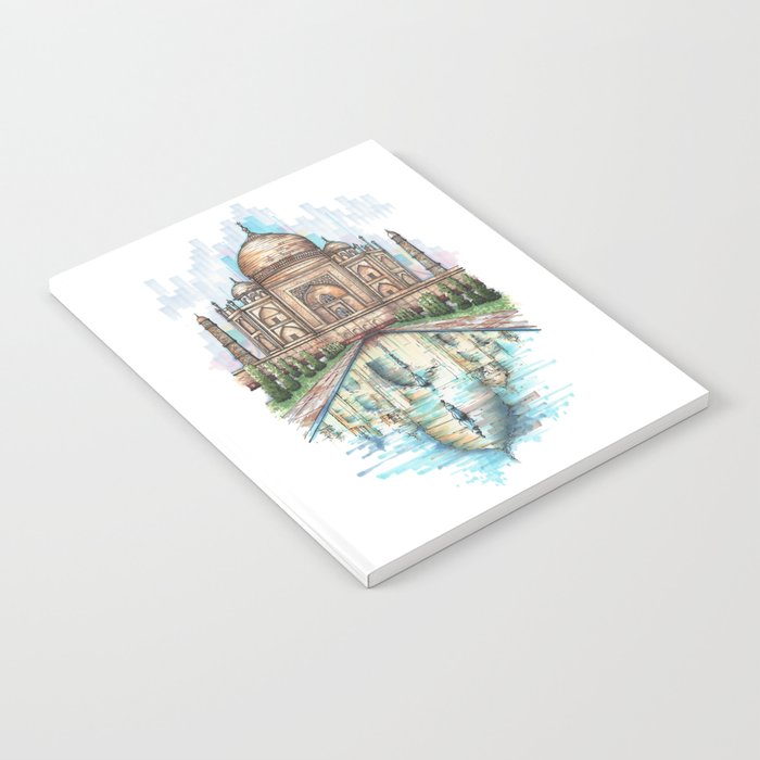 Taj Mahal architecture sketch Notebook