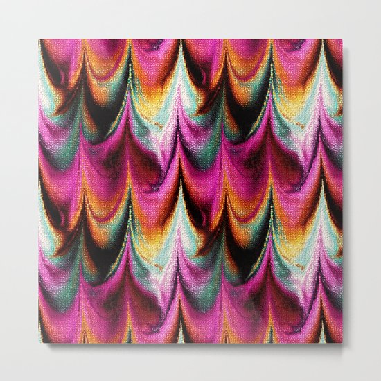 Abstract Feather organic pattern Metal Print