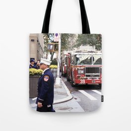 The Fire Dept of New York at 30 Rock Tote Bag