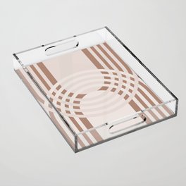 Arches Composition in Minimalist Bohemian Tan Acrylic Tray