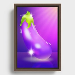 Fresh Eggplant Framed Canvas