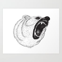 Hungry Bear Art Print