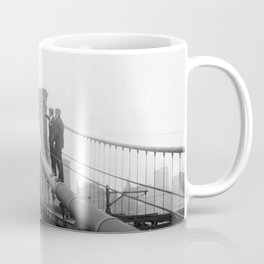 1920's Brooklyn Bridge, Brooklyn, New York black and white art photography - photographs Coffee Mug