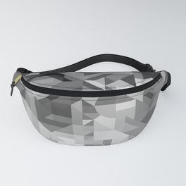 Black / White and Gray Scale Geometric Geometry Shape Pattern Fanny Pack