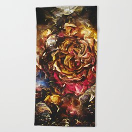 Rose Blossom baroque oil painting Beach Towel