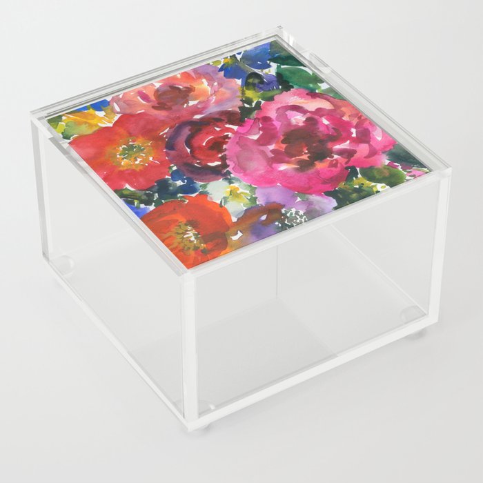 colorful bouquet: roses Acrylic Box