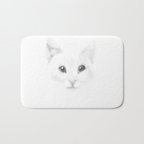 Winter cat Bath Mat