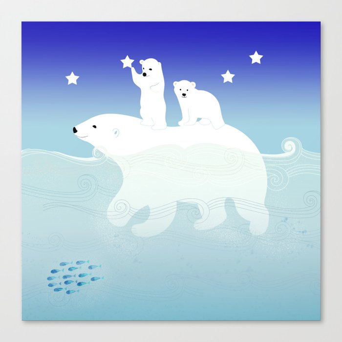 polar bears Canvas Print