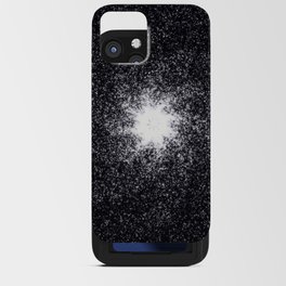 Galaxy with white star dust on black background iPhone Card Case