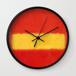 Yellow band Mark Rothko Abstract Art Wall Clock