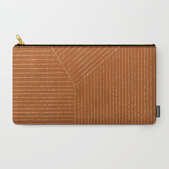Lines (Rust) Carry-All Pouch