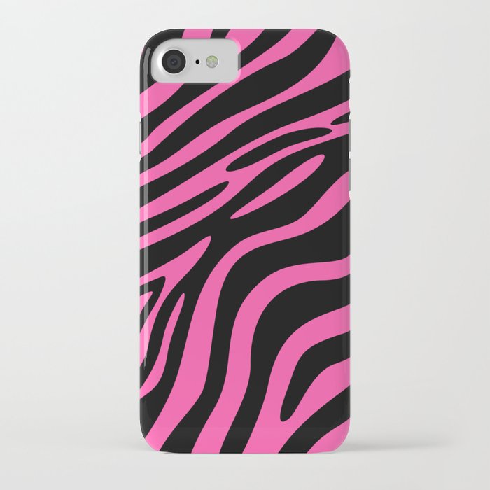 neon pink tiger iPhone Case