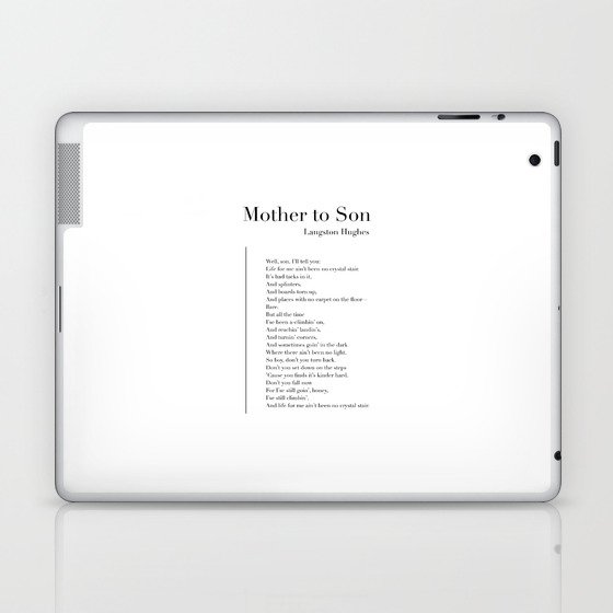 Mother to Son by Langston Hughes Laptop & iPad Skin