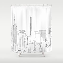 New York City Doodle Shower Curtain