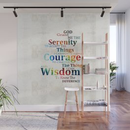 Colorful Serenity Prayer by Sharon Cummings Wall Mural