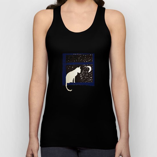 White Cat Unisex Tank Top