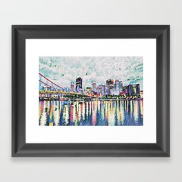 Pittsburgh View from North Shore Framed Art Print