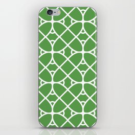 Green and White Geometric Shape Pattern Pairs DE 2022 Trending Color Golf Course DE5601 iPhone Skin