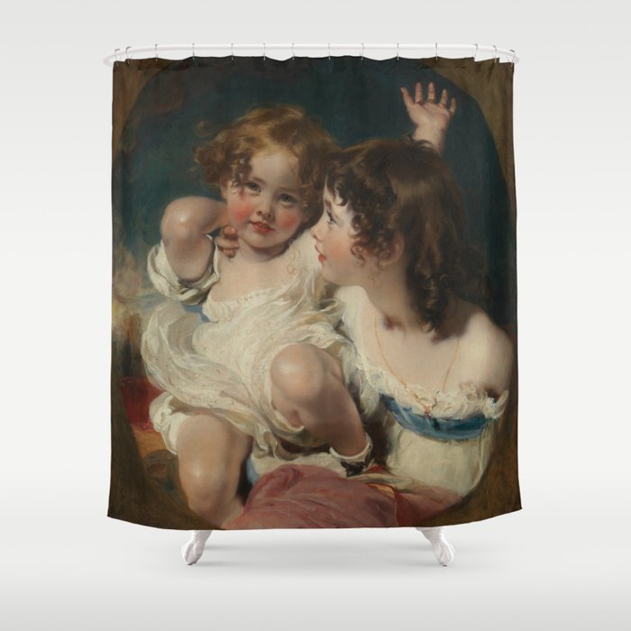 The Calmady Children (Emily, 1818–?1906, and Laura Anne, 1820–1894) Shower Curtain