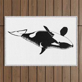 Smiling Orca Outdoor Rug