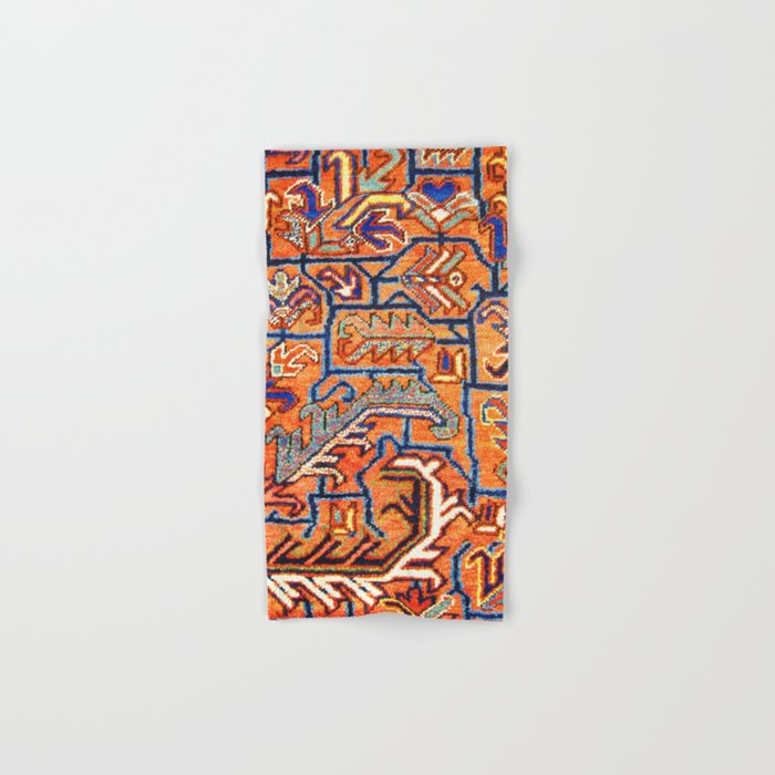 Antique Persian Heriz Carpet Print  Hand & Bath Towel