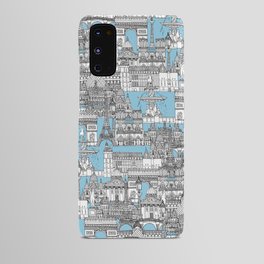 Paris toile cornflower blue Android Case