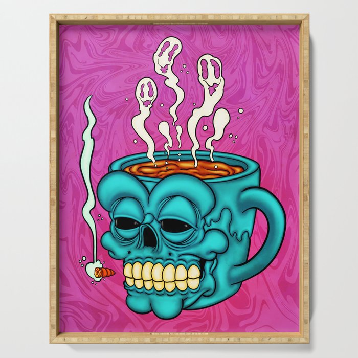 Coffee Skull Serving Tray