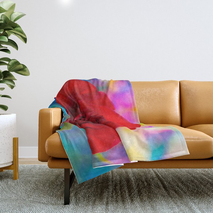 Red rose throw on sale blanket