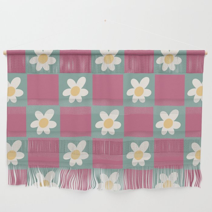 Spring of Flowers - Magenta and Teal Pop Wall Hanging