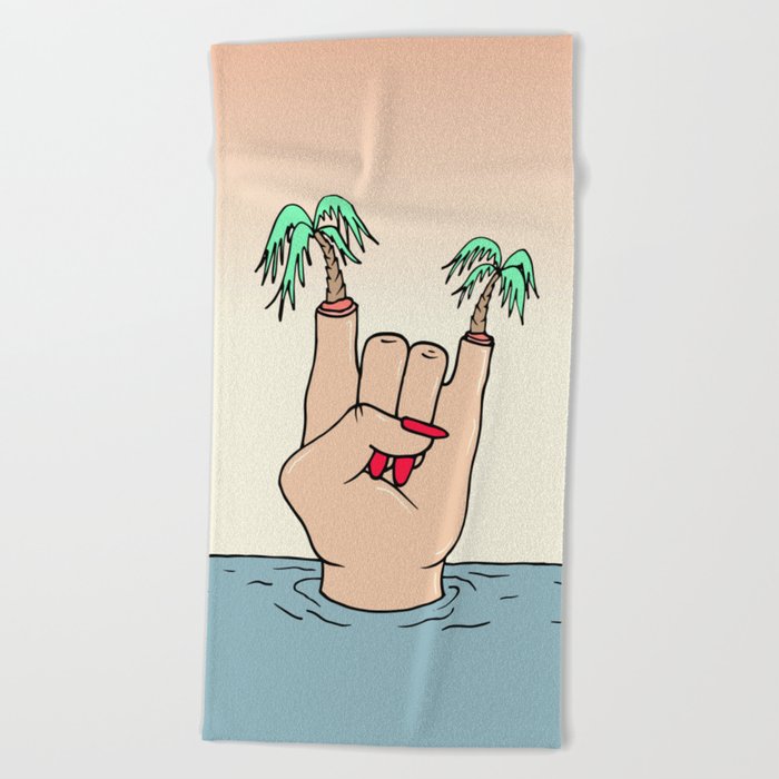 ROCK THE BEACH Beach Towel