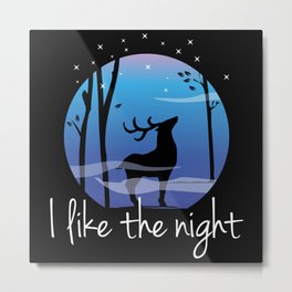 Nature Forest Deer Silhouette Metal Print | Tag Der Erde, Giorno Della Terra, Adorable Earth Day, Esd, Ambiente, Terra, Environnement, Conservationist, Sauver La Terre, Umwelt 