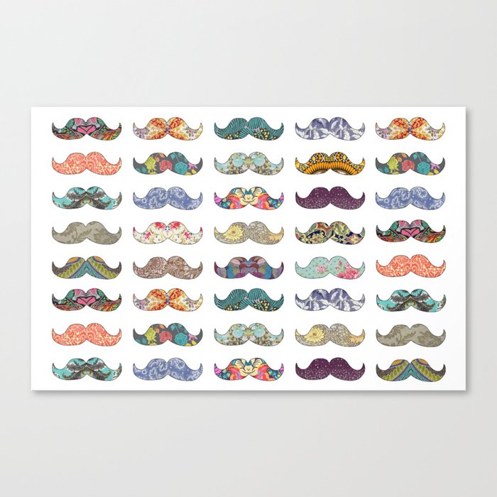 Mustache Mania Canvas Print
