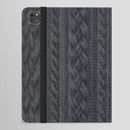 Charcoal Cable Knit iPad Folio Case