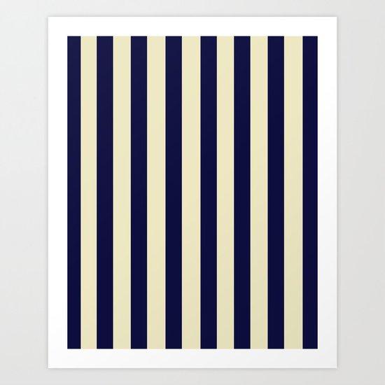 Navy Stripes Art Print