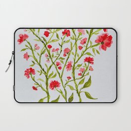 botanical flowers in coral Laptop Sleeve