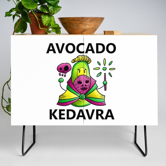 Avocado Kedavra - Death Eater Avocado with Wand Credenza