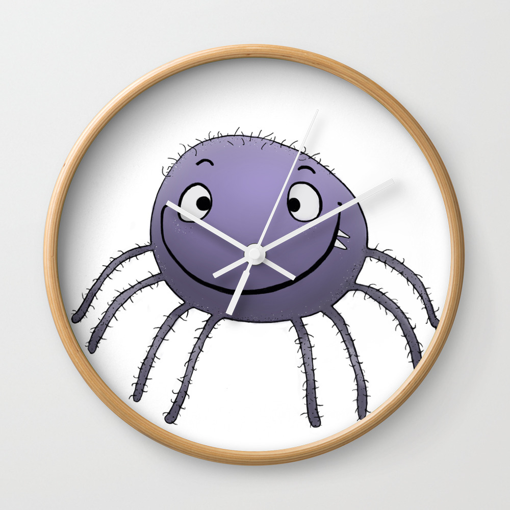 Spider Smile Wall Clock By Stevenwoodcockillustration Society6