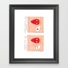 Strawberry Thoughts Framed Art Print