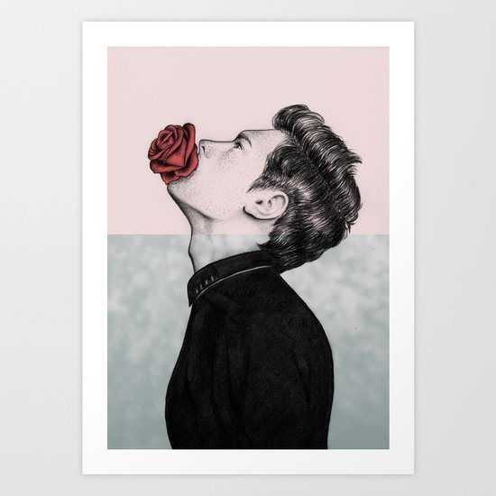 Mouth Flower Art Print