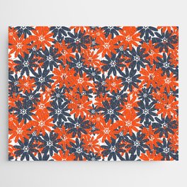 Fourth Of July Flowers Red White And Blue Jigsaw Puzzle