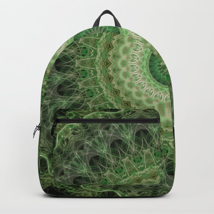 Light and dark pastel green mandala Backpack