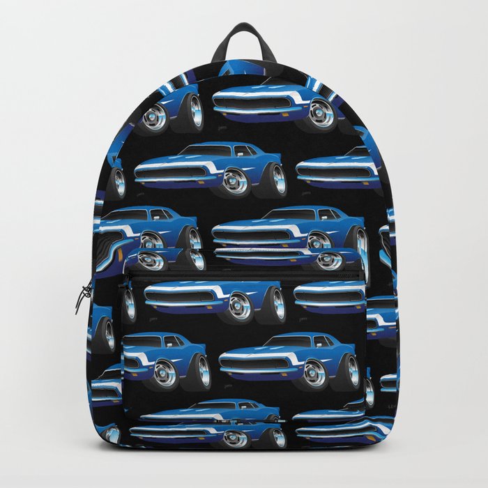 Classic Sixties Style American Muscle Car Hot Rod Cartoon Backpack